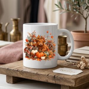 fall highland mug