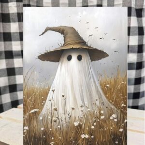 field ghost metal sign