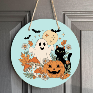 Ghost circle metal sign