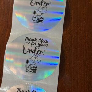 Thank you for your order snoopy Large stickers