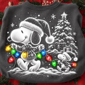 snoopy lights sweatshirt
