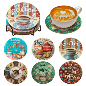 Coffee coasters diamond painting kit