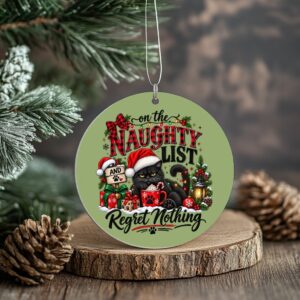 on the naughty list ornament