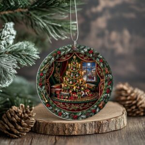 Christmas tree train ornament